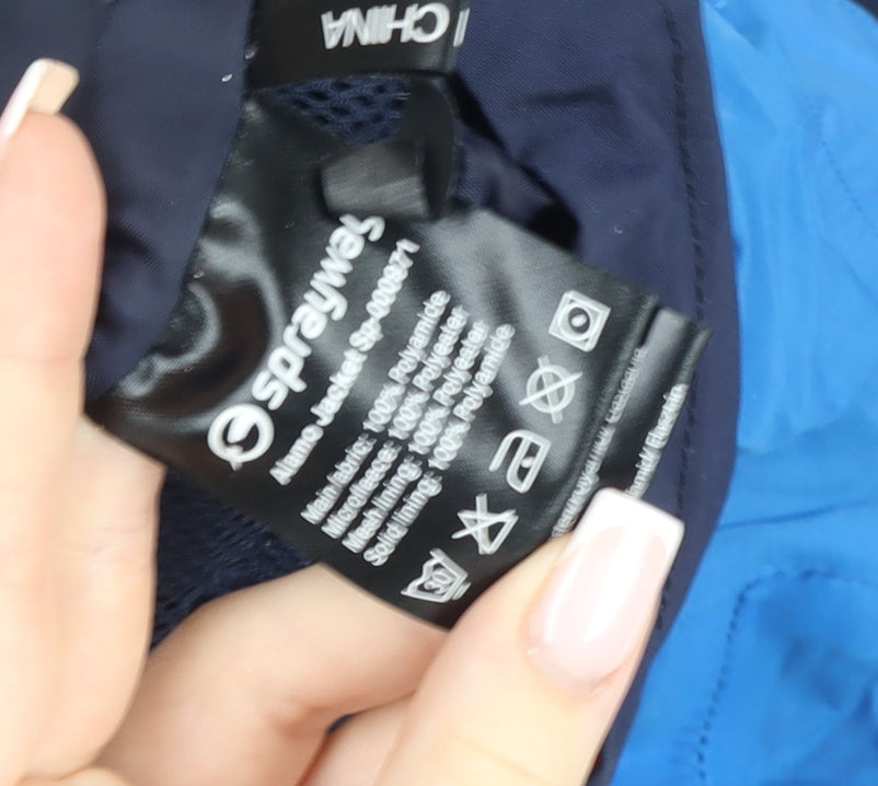 Sprayway Men's Blue Waterproof Hooded Rain Coat Jacket S