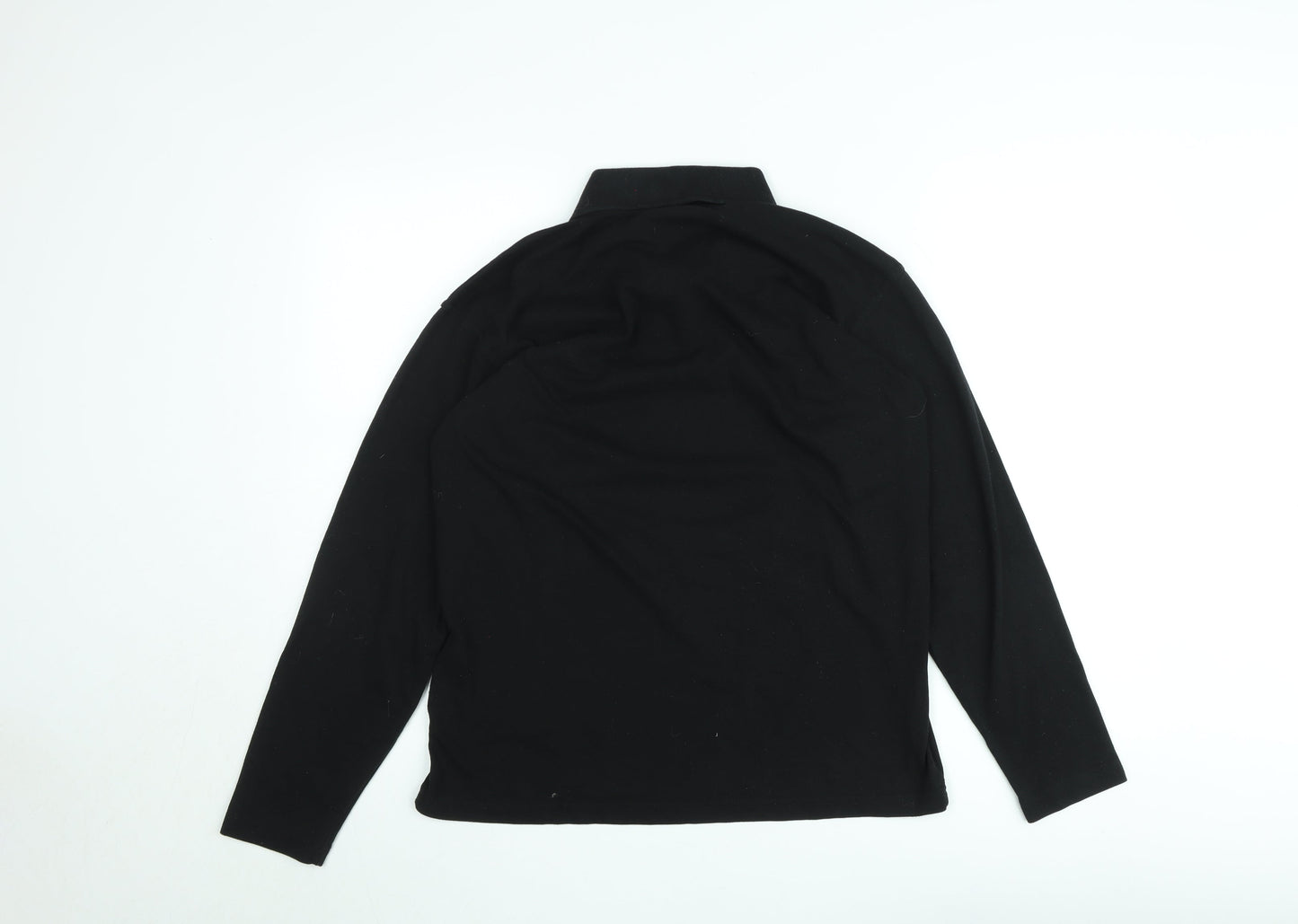 Dickies Men's Black Long Sleeve Workwear Polo Shirt Size M