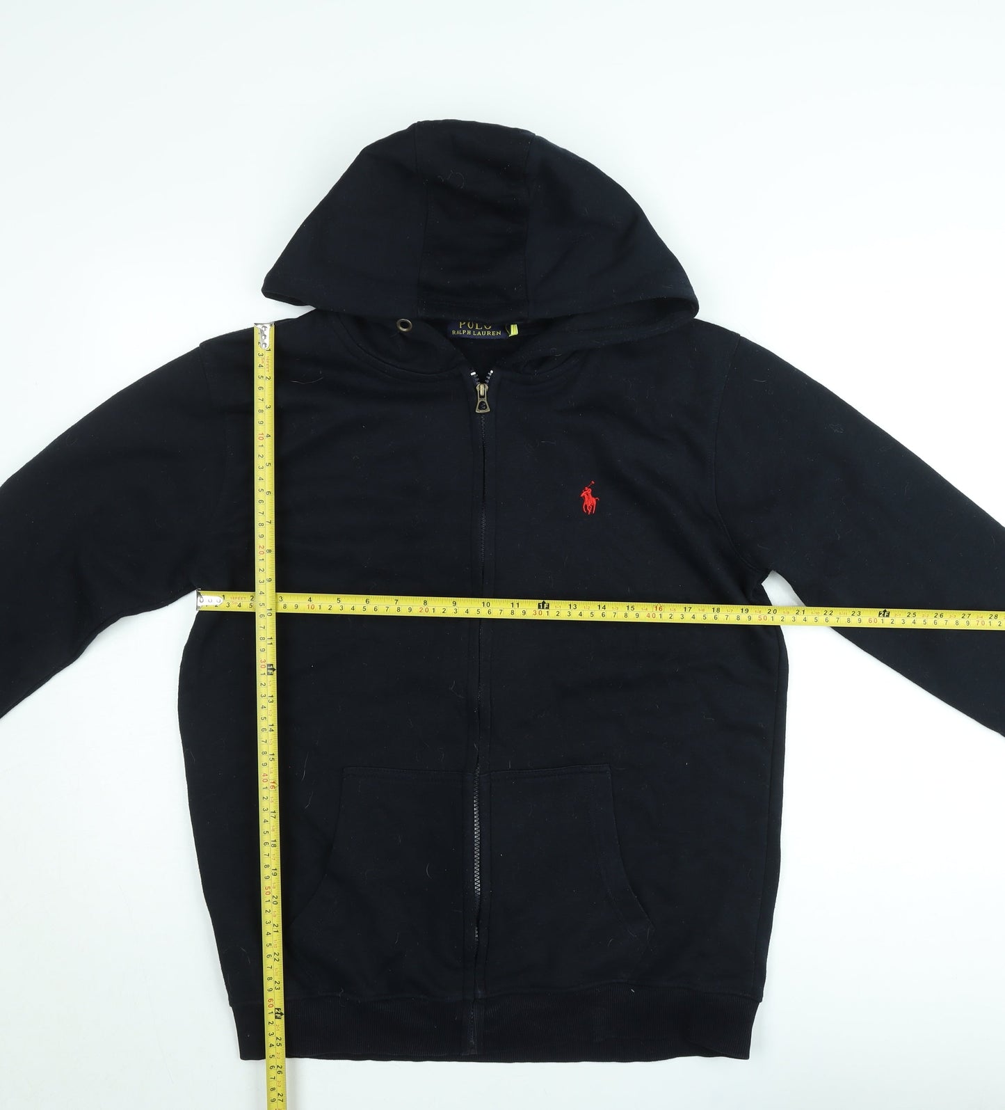 Polo Ralph Lauren Men's Black Full Zip Hooded Cotton Jacket M