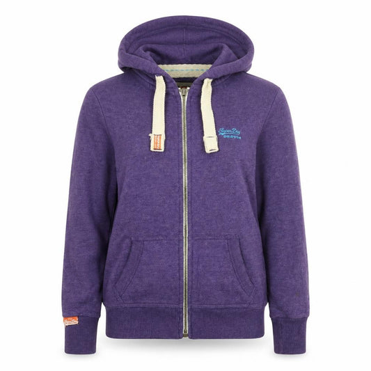 Womens UK Size S Regular Superdry Purple Cotton Blend Jacket