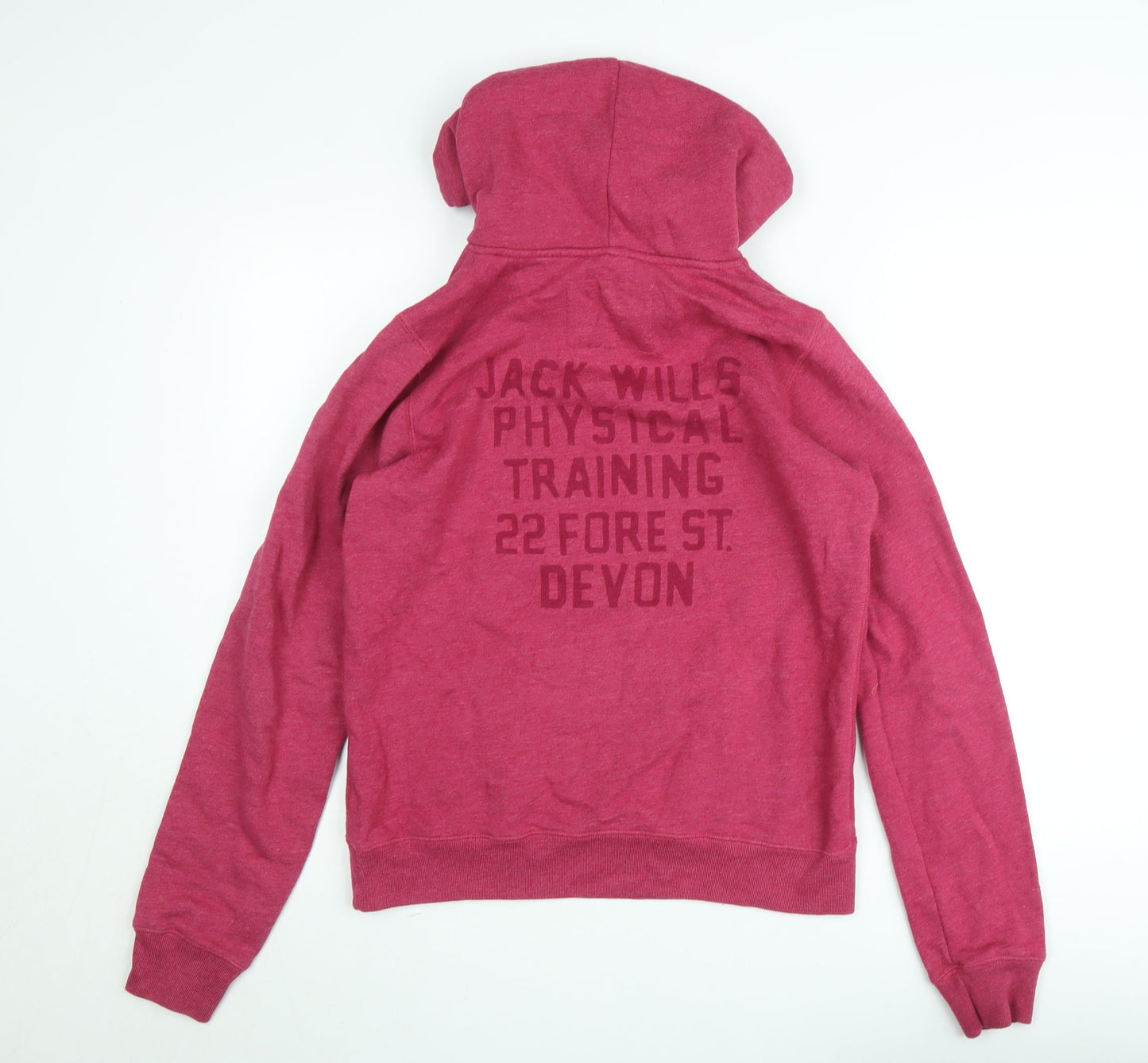 Jack Wills Womens Pink Pullover Hoodie Size 14 Cotton Blend Casual