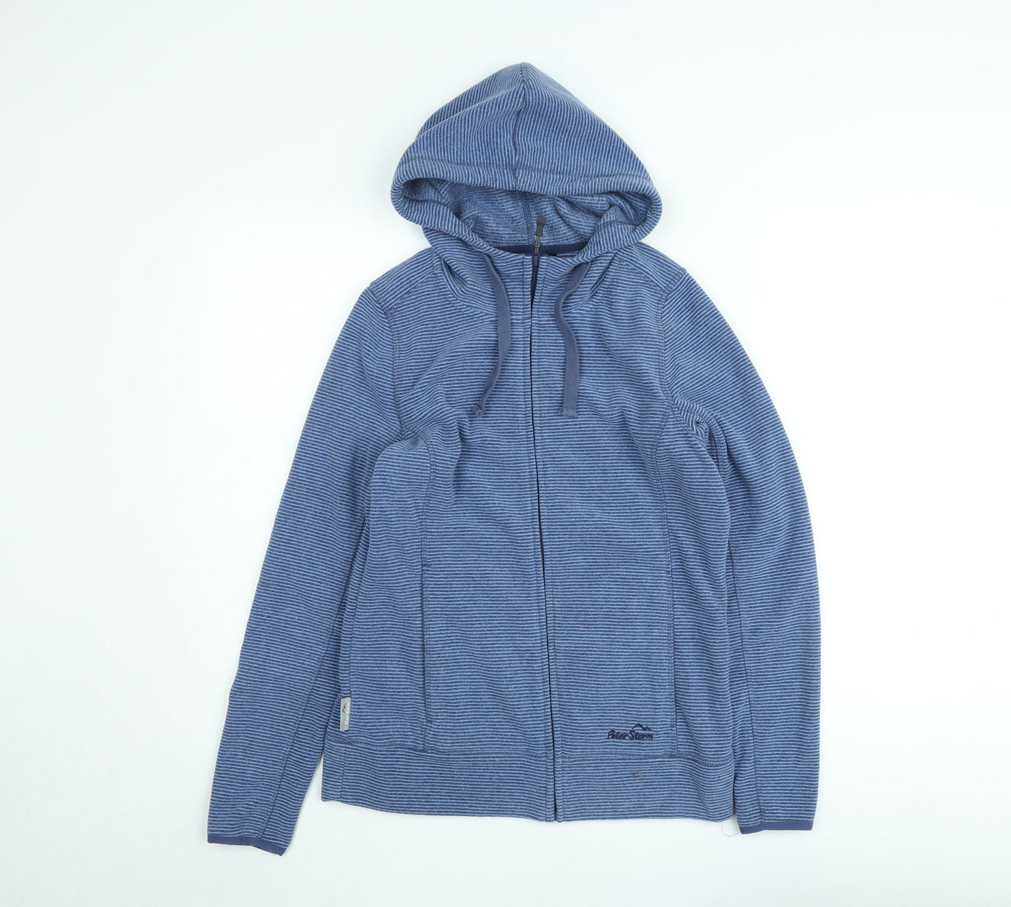 Peter Storm Men's Blue Hooded Full Zip Fleece Jacket Size S