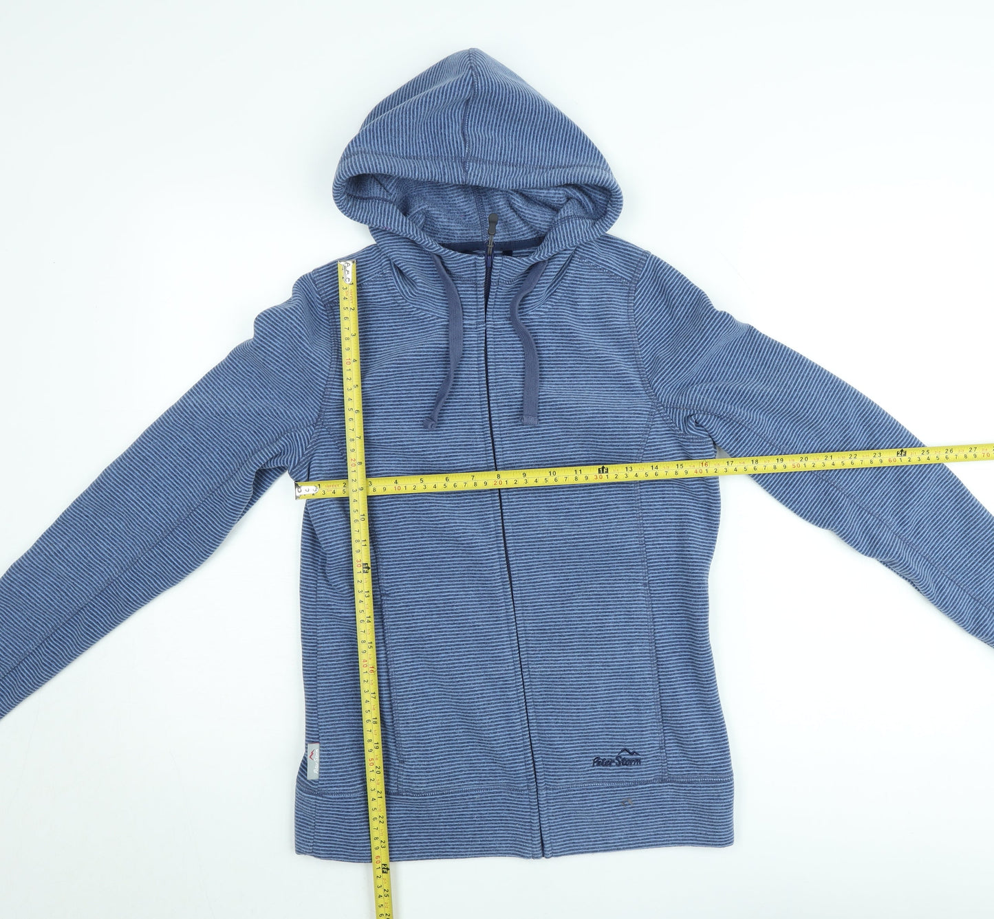 Peter Storm Men's Blue Hooded Full Zip Fleece Jacket Size S