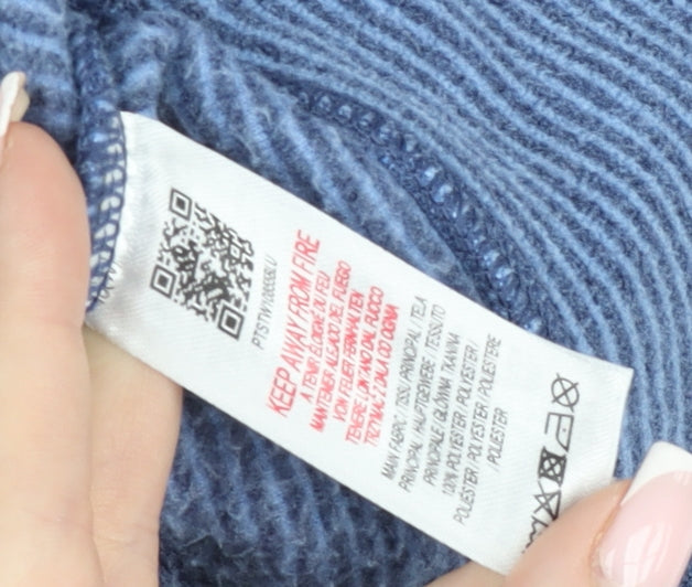 Peter Storm Men's Blue Hooded Full Zip Fleece Jacket Size S