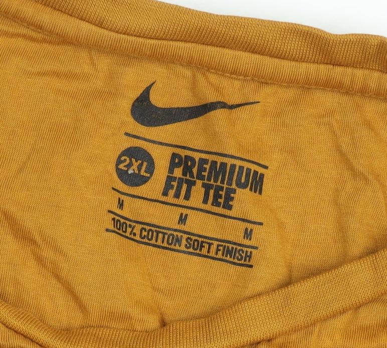 Nike Pro Men's Brown 2XL Regular Fit Sports T-Shirt