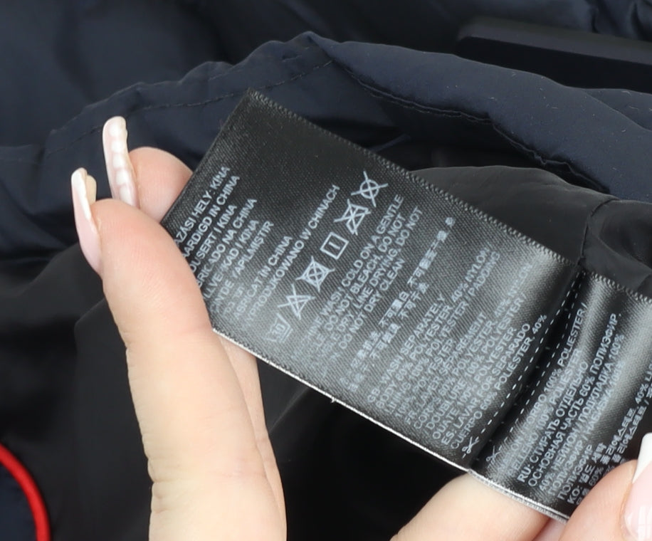 Superdry Men’s Blue Puffer Jacket M Lightweight Full Zip Outdoor Coat