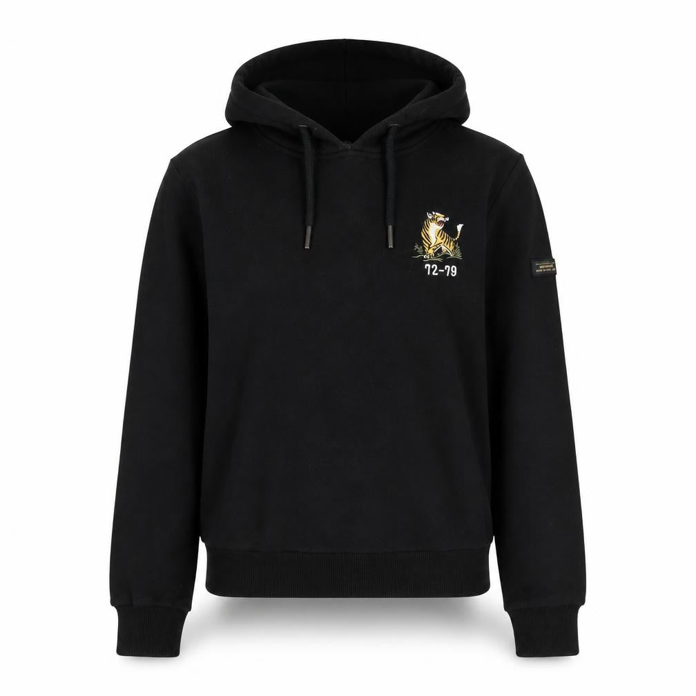 Womens UK M Regular Superdry Black Pullover Hoodie