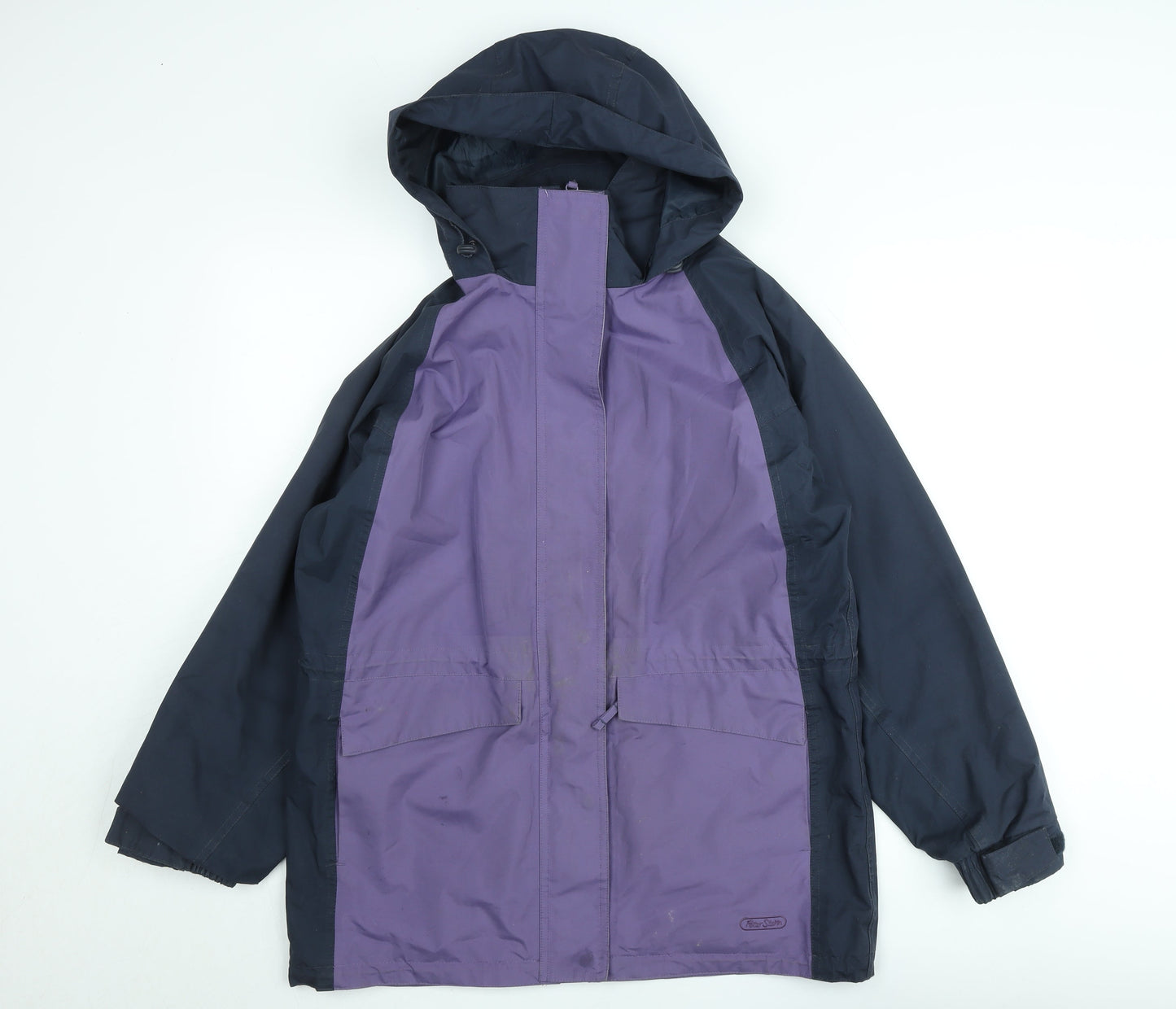 Peter Storm Women Purple Waterproof Hooded Rain Jacket Size 14