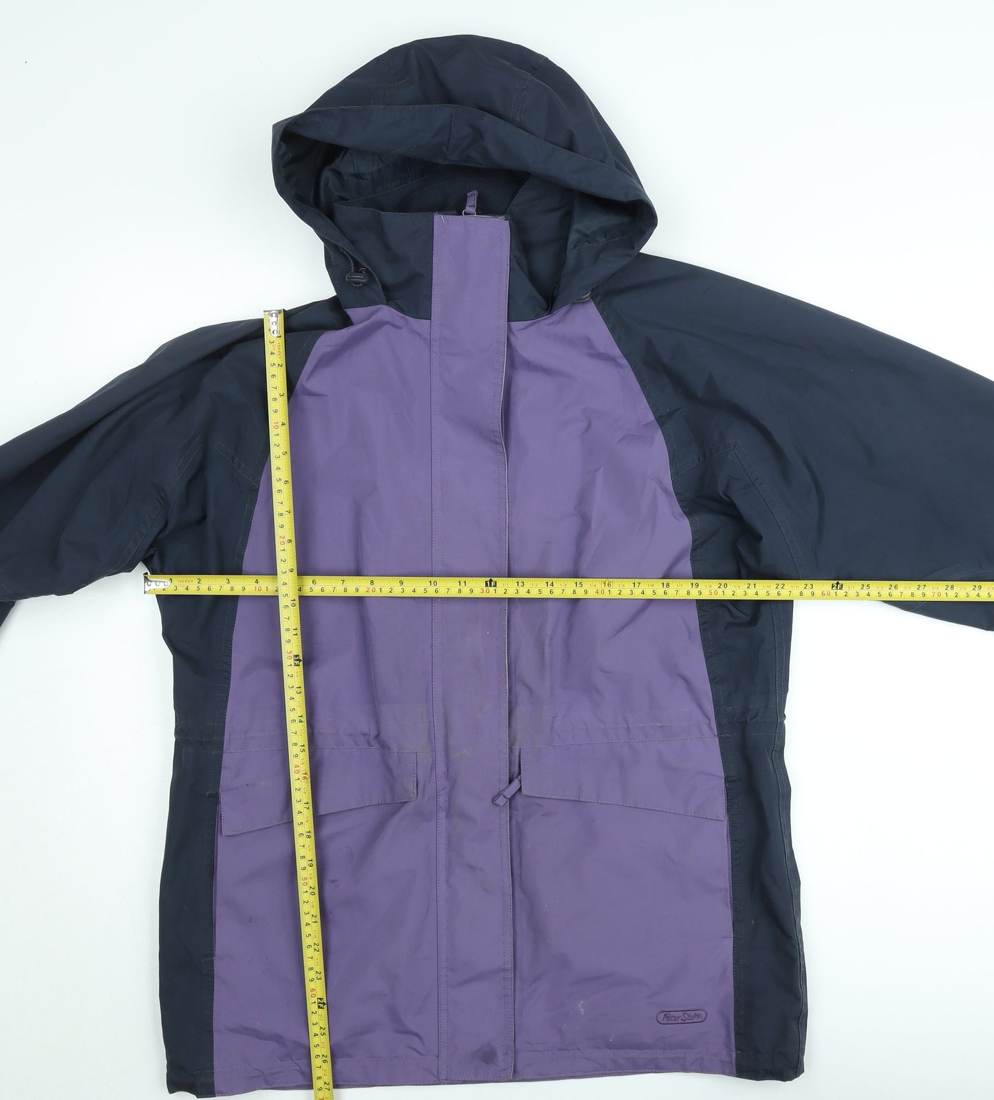 Peter Storm Women Purple Waterproof Hooded Rain Jacket Size 14