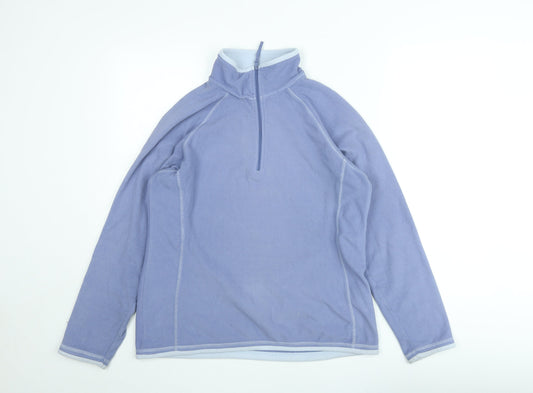 Mountain Warehouse Women Purple Fleece Pullover Sweatshirt UK 14
