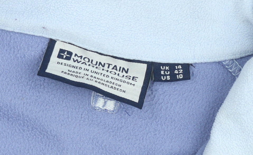 Mountain Warehouse Women Purple Fleece Pullover Sweatshirt UK 14