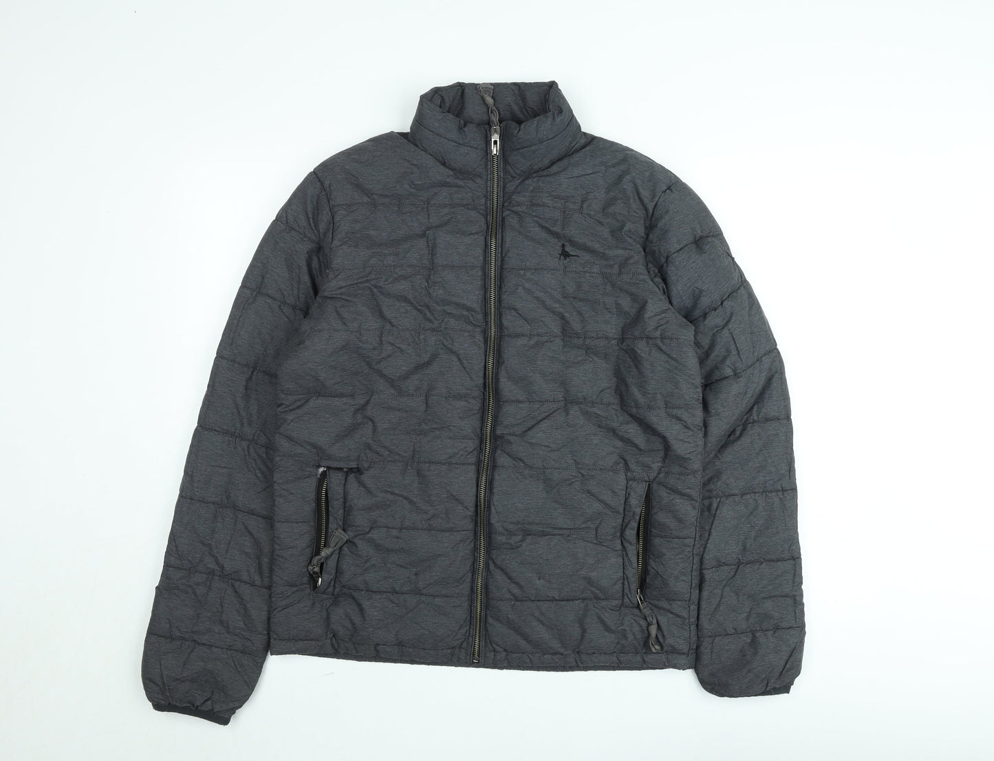 Jack Wills Women's Grey Puffer Jacket Small Lightweight Winter Coat