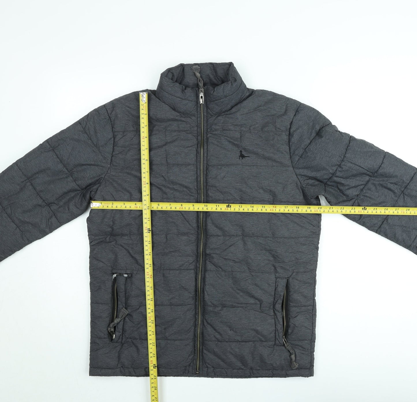 Jack Wills Women's Grey Puffer Jacket Small Lightweight Winter Coat