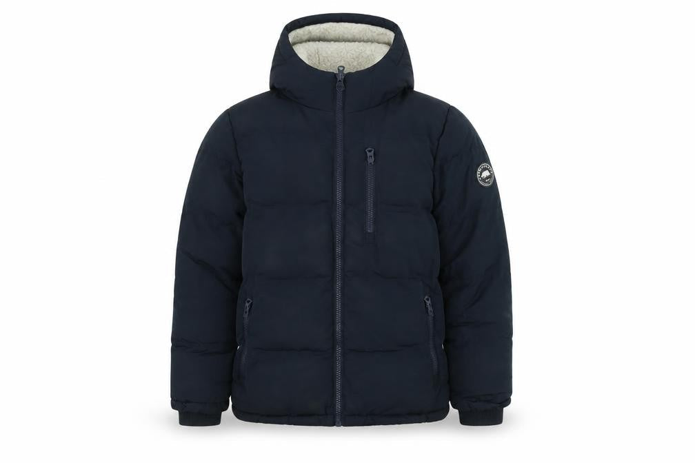 SoulCal Teens Blue Hooded Puffer Jacket 164cm Winter Lined