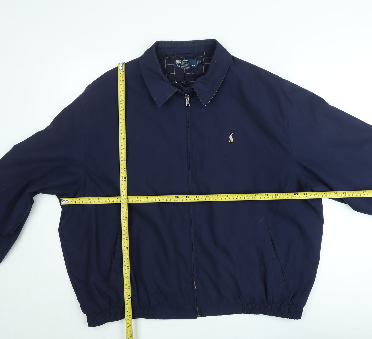 Ralph Lauren Men's Blue 2XL Bomber Jacket Full Zip Classic Style