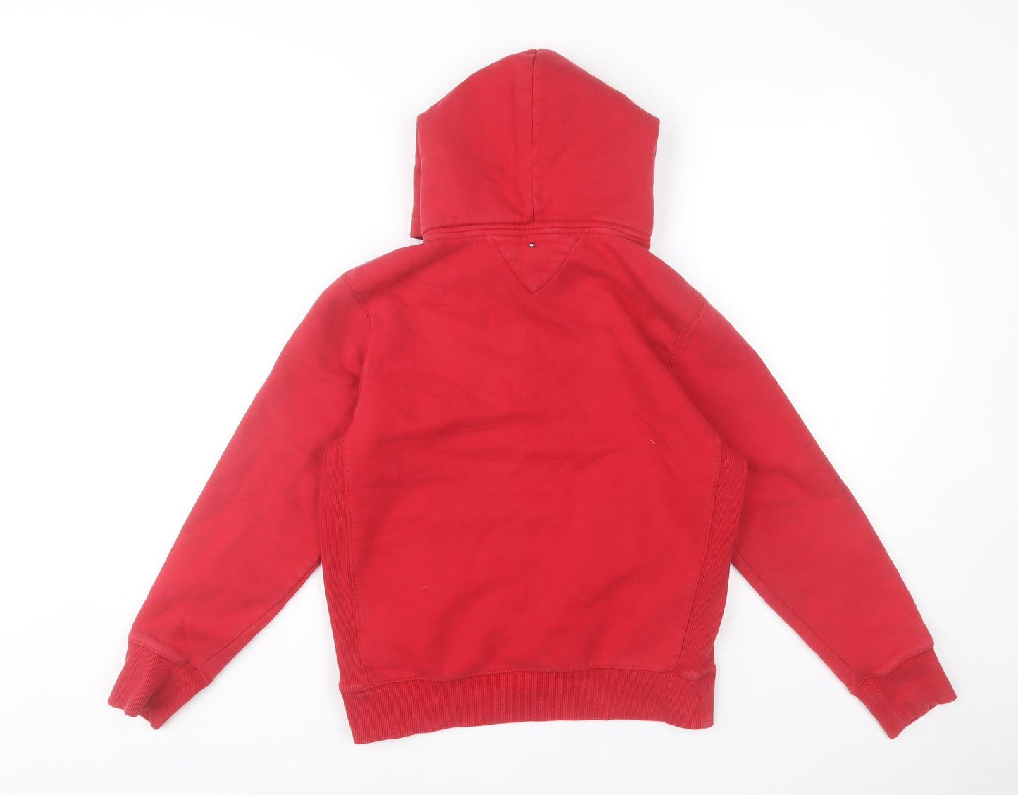 Tommy Hilfiger Boys Red Pullover Hoodie Size 14 Cotton Blend