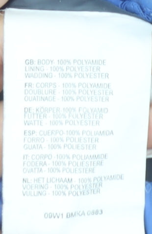 Bench Men's Blue XL Puffer Jacket Hooded Full Zip Winter Coat