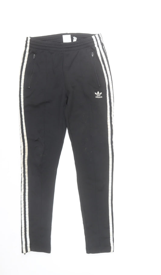 Adidas Women Black XS Jogger Trousers Primeblue Slim Fit