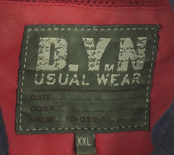 D.Y.N Men's Red 2XL Waterproof Rain Jacket Outdoor Coat