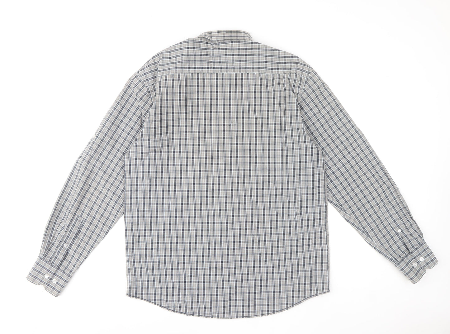 Peter Storm Mens Blue Check Cotton Button-Up Shirt Size M