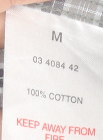 Peter Storm Mens Blue Check Cotton Button-Up Shirt Size M