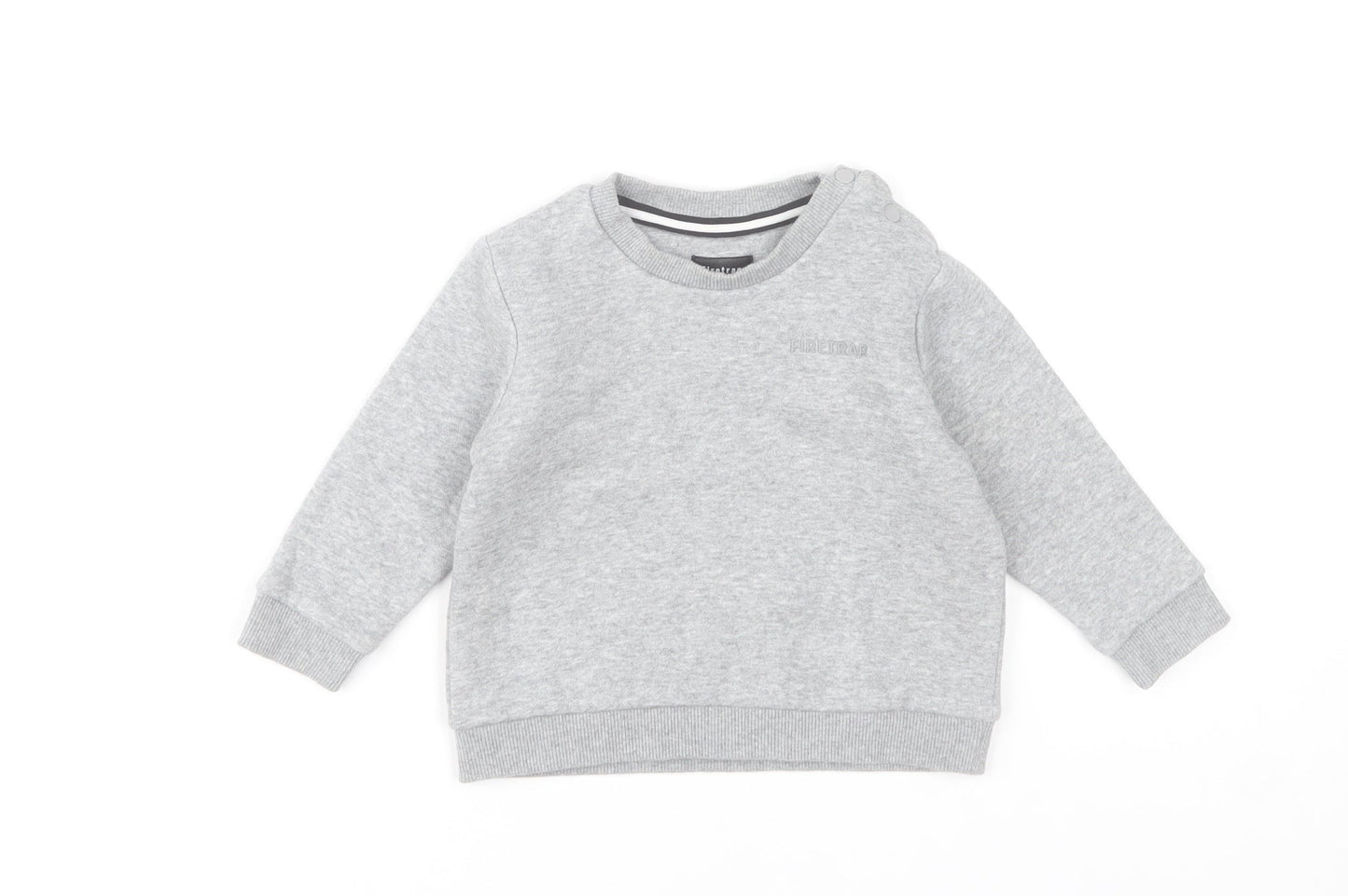 Firetrap Unisex Baby Grey 18-24 Months Long Sleeve Pullover Sweatshirt