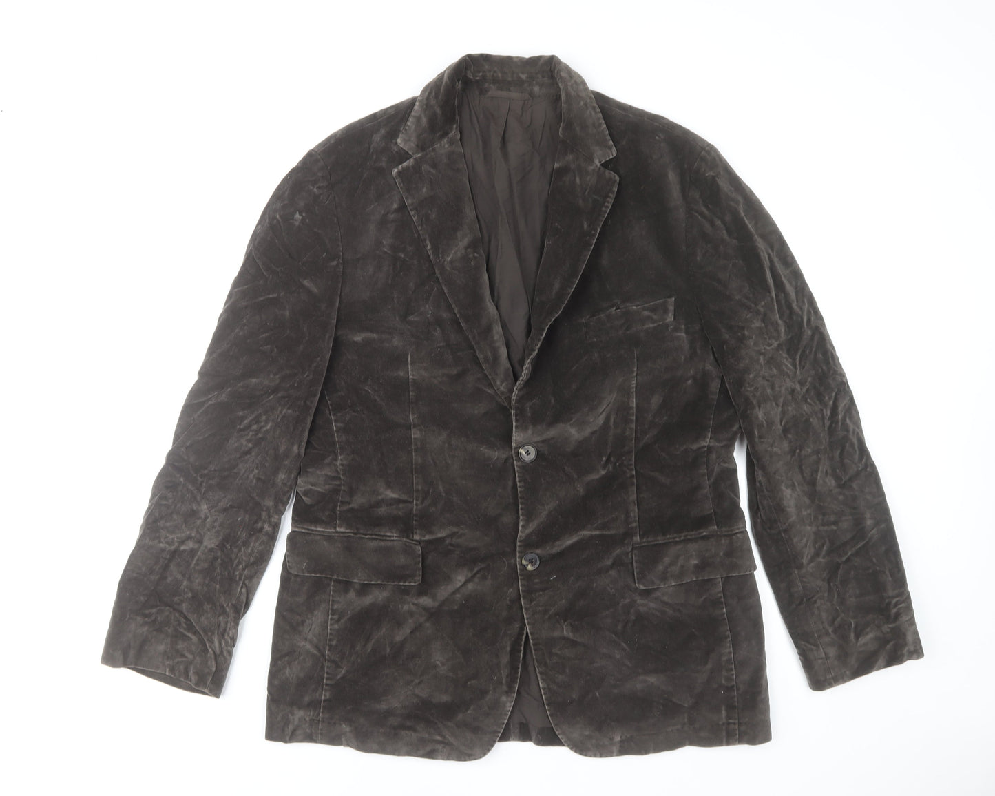 Hugo Boss Men's Brown Velvet Cotton Blazer Jacket Size 40 Regular