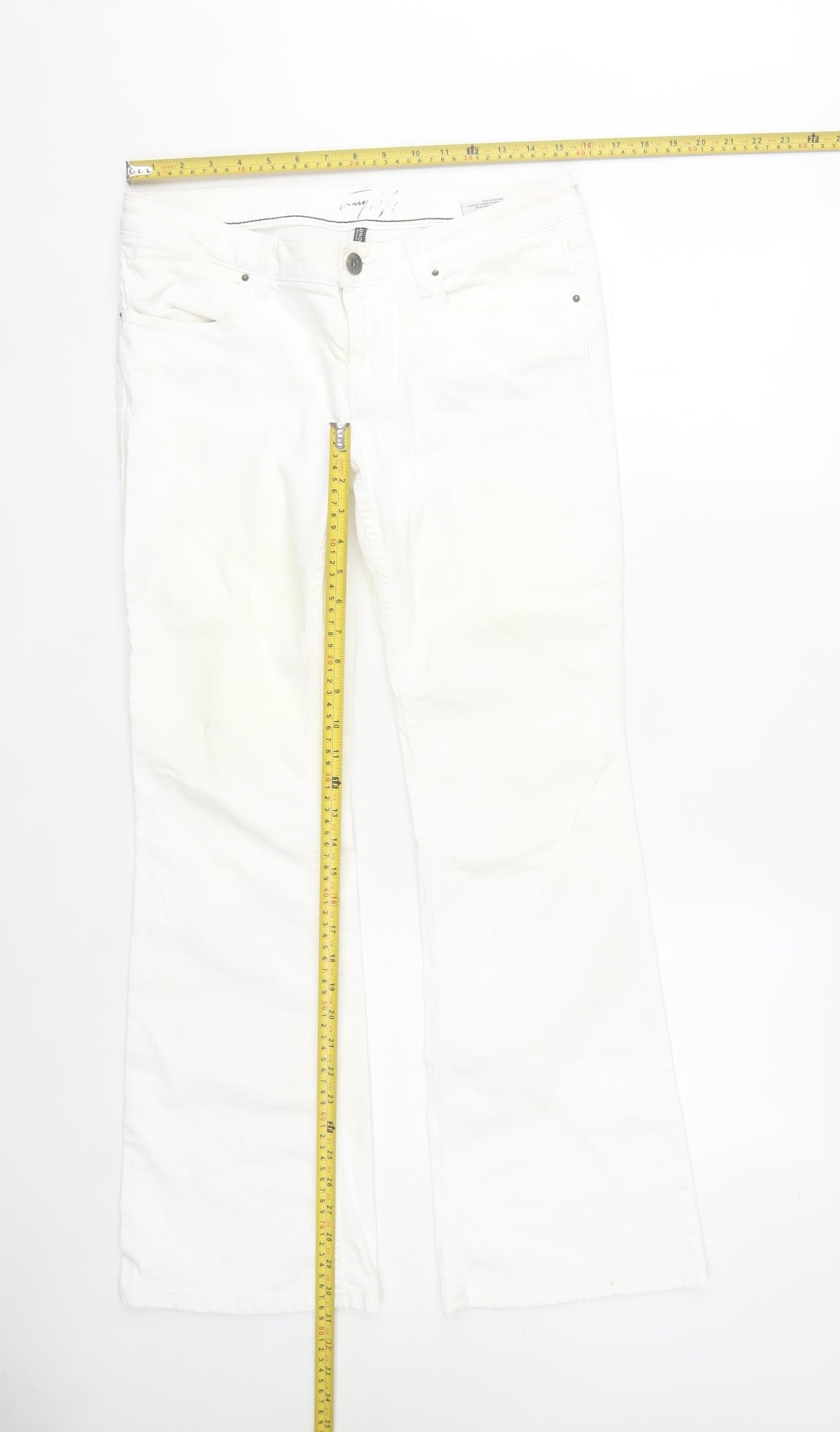 Tommy Hilfiger Women's White Bootcut Stretch Jeans Size 12
