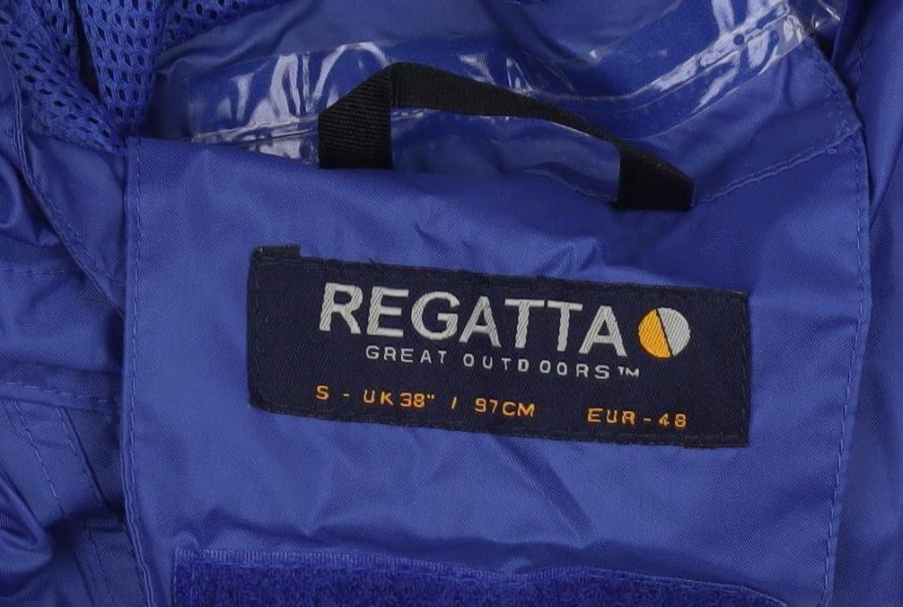 Regatta Men's Blue Waterproof Hooded Rain Coat Jacket Size S