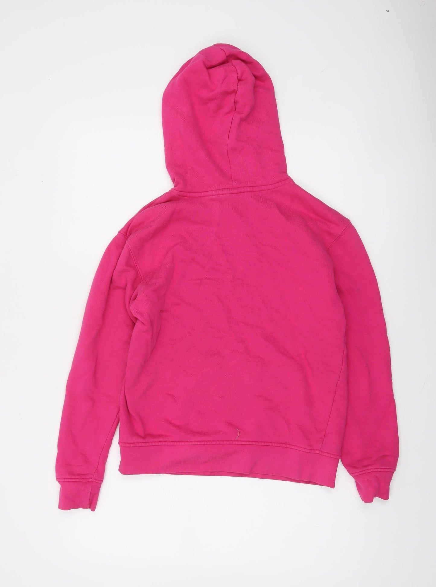 Adidas Women’s Pink Hooded Pullover Hoodie UK 8 Cotton Casual