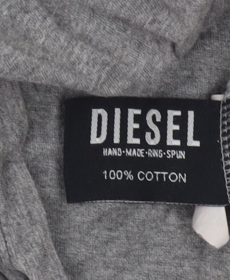 Diesel Men's Grey Athletic Dept Graphic T-Shirt Size M 100% Cotton