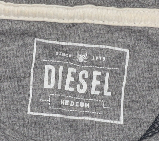 Diesel Men's Grey Athletic Dept Graphic T-Shirt Size M 100% Cotton