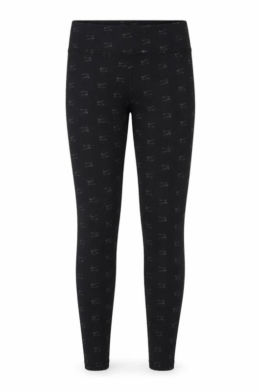 Nike Women Black XS Air Print Cotton Blend Leggings Activewear