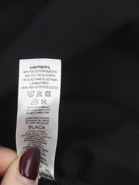 Savida Women's Black Cropped Square Neck Tank Top Size 18