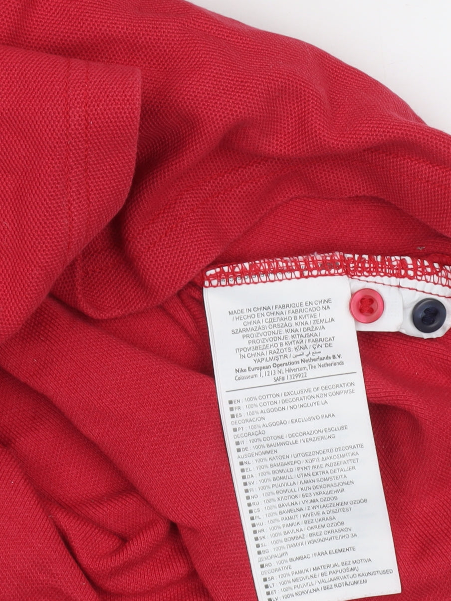 Nike Arsenal Red Men's Large Short Sleeve Polo Shirt Cotton