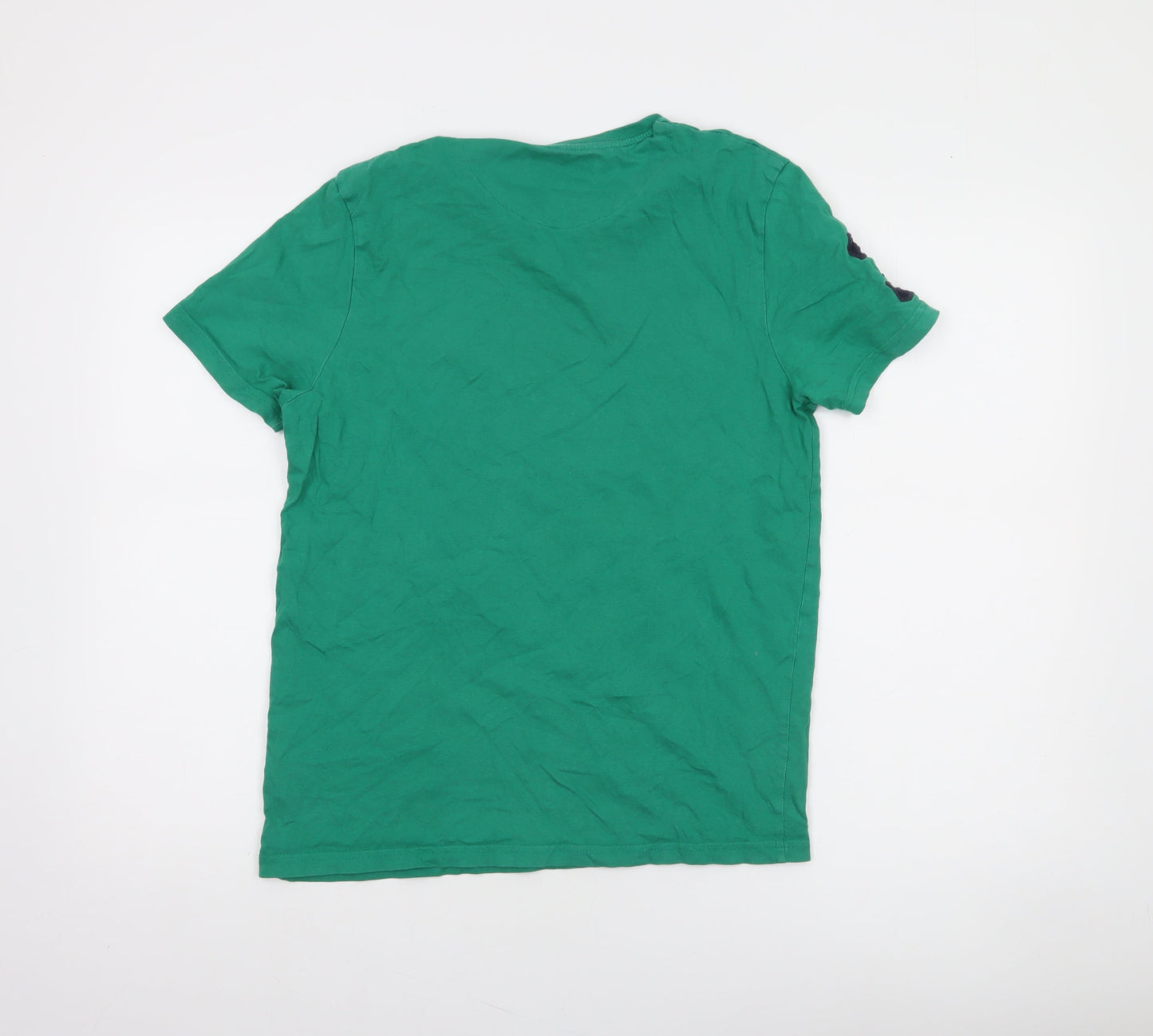 U.S. Polo Assn. Men's Green Cotton Crew Neck Short Sleeve T-Shirt Size S