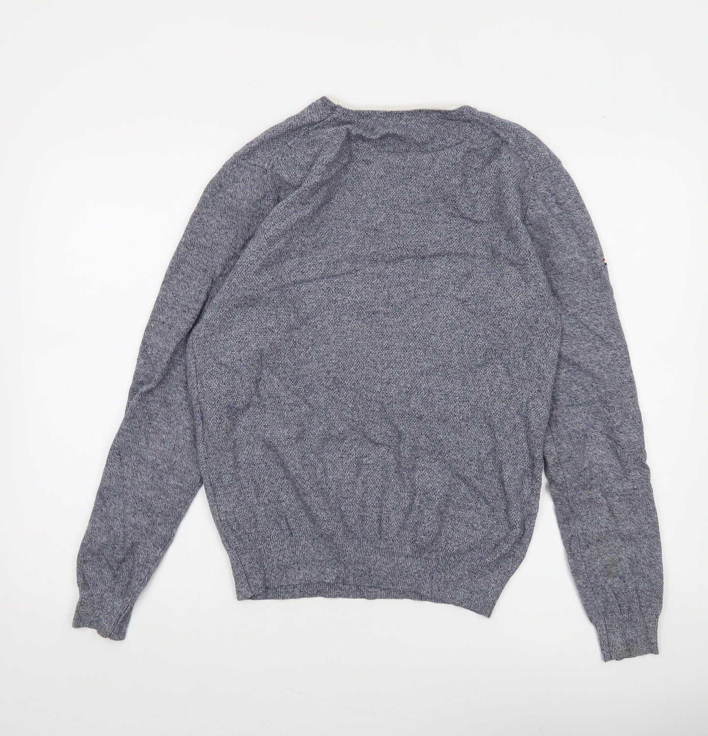 Diesel Men's Blue Cotton Crew Neck Pullover Jumper Size S
