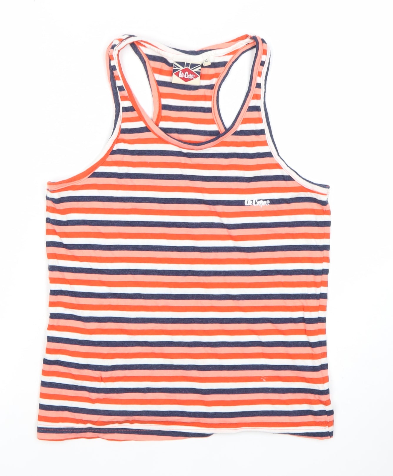 Lee Cooper Womens Multicoloured Striped Racerback Tank Top Size 12