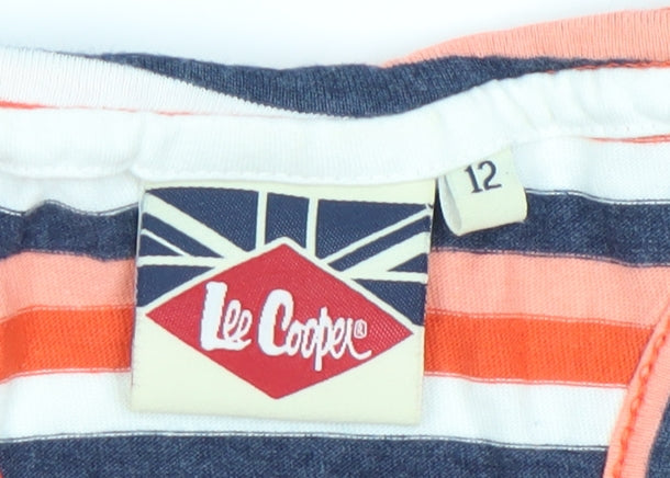 Lee Cooper Womens Multicoloured Striped Racerback Tank Top Size 12