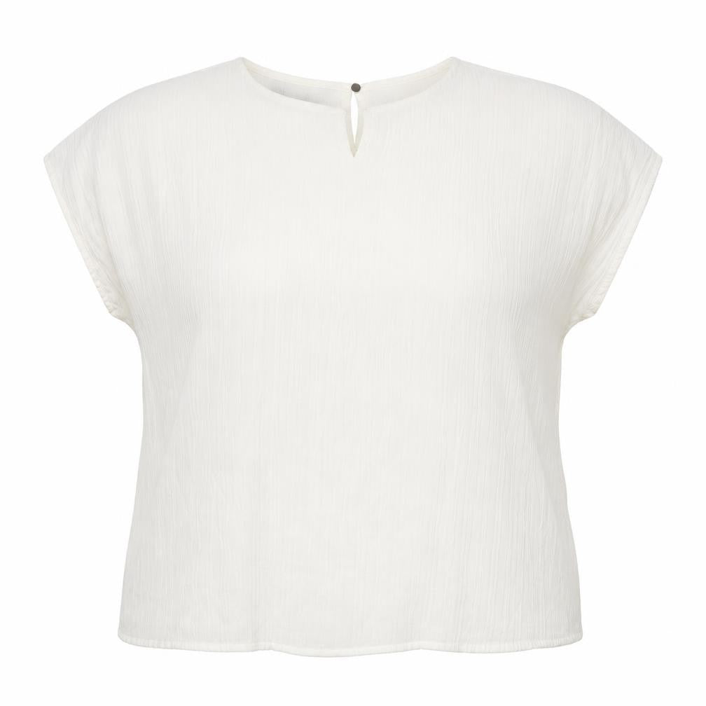 Dunes Stories Women's White Relaxed Fit Viscose Blouse Size 16