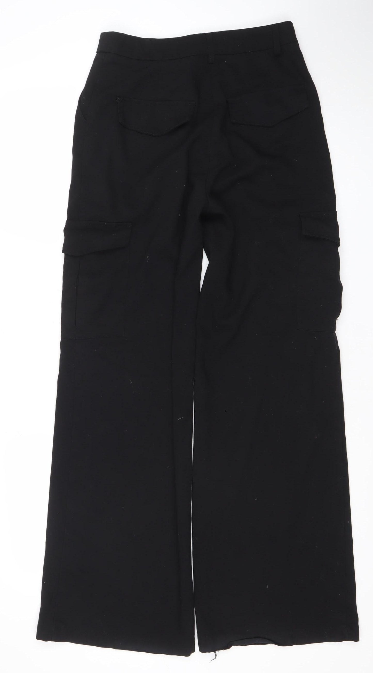 FB Sister Women’s Black Cargo Trousers Size M Regular Fit Stretch