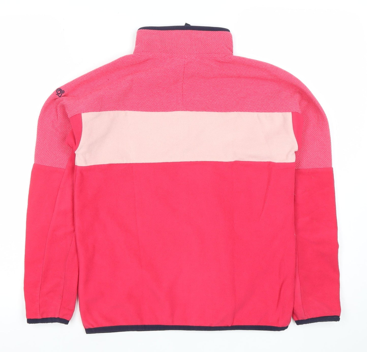 Craghoppers Girls Pink 11-12 Years Fleece Colourblock 1/2 Zip Sweatshirt