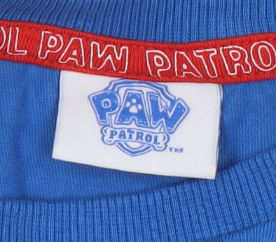 PAW Patrol Boys Blue Cotton T-Shirt 2-3 Years Short Sleeve Cartoon Print