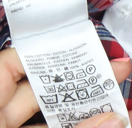 Levi's Men's Red Plaid 2XL Button-Up Long Sleeve Cotton Shirt