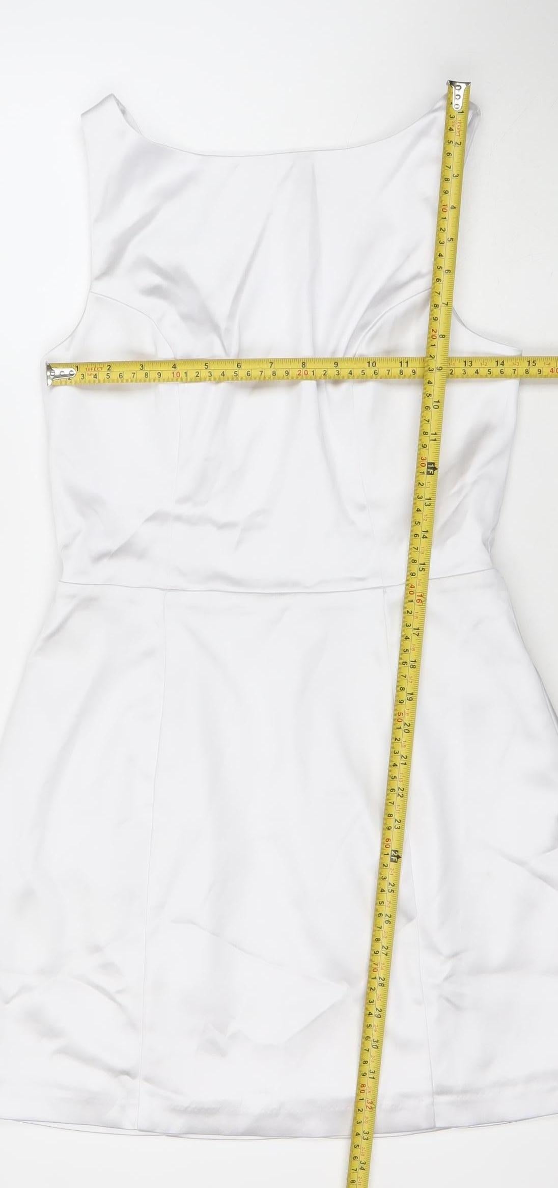 Abercrombie & Fitch Women’s White Satin Bodycon Dress Size M