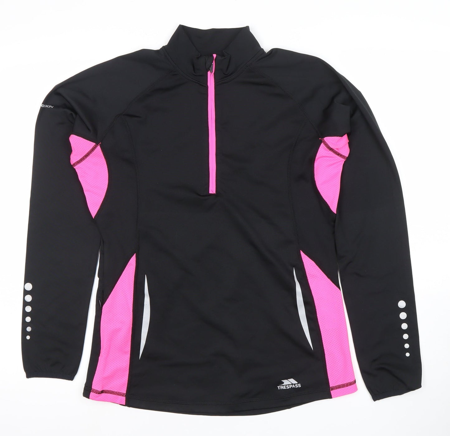Trespass Womens Black Pink 1/2 Zip Pullover Sweatshirt Size M