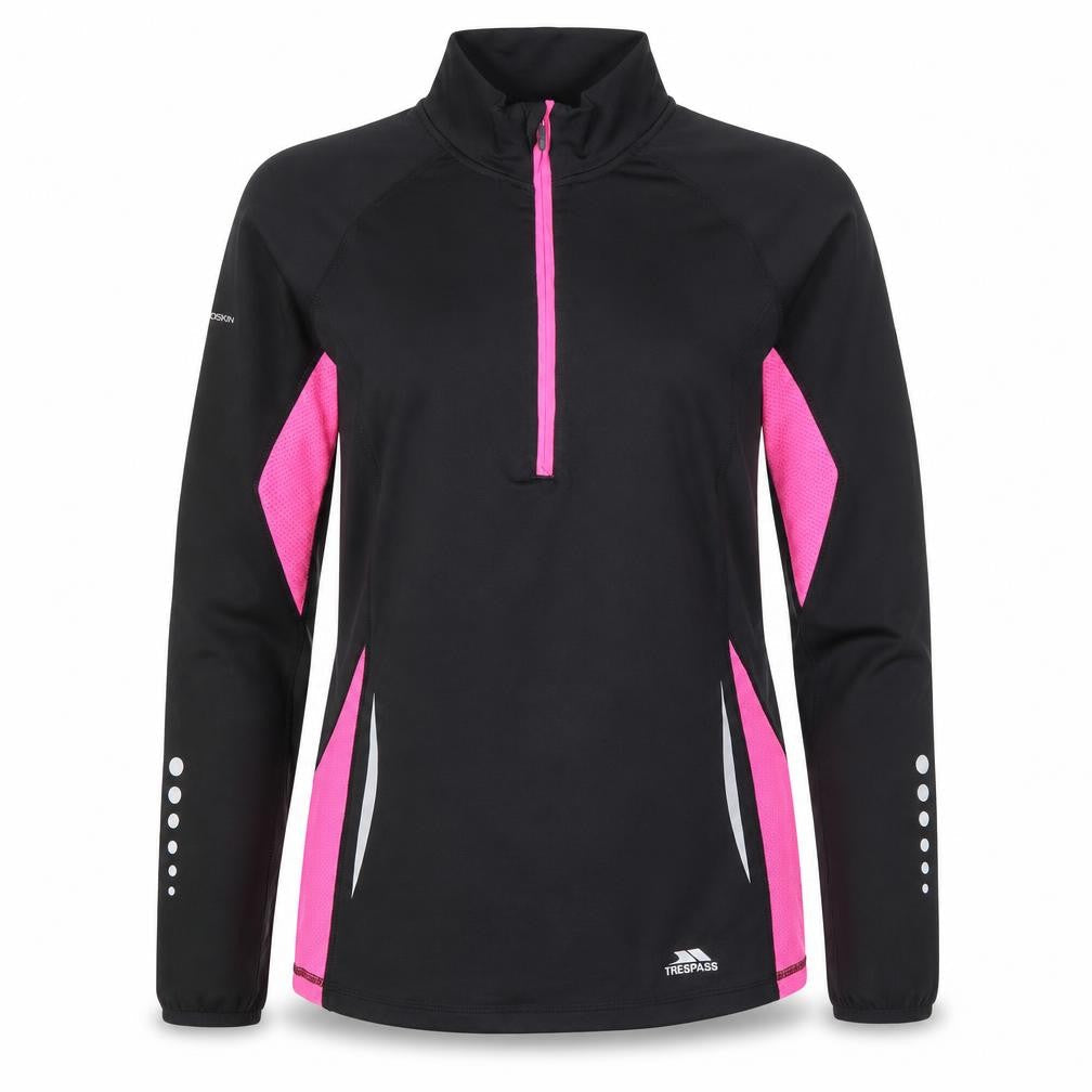 Womens UK M Athletic Trespass Black Pullover Sweatshirt