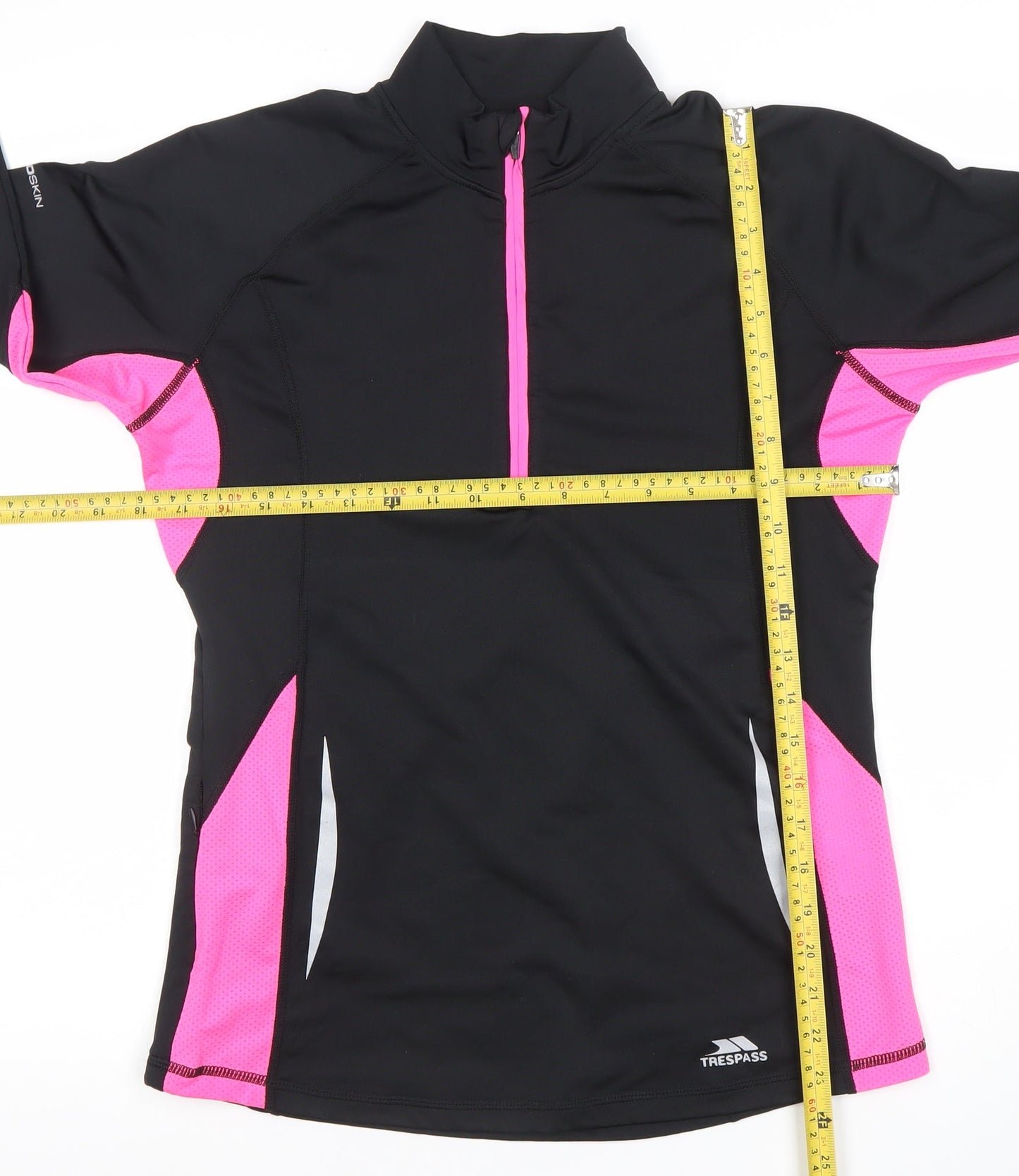 Trespass Womens Black Pink 1/2 Zip Pullover Sweatshirt Size M