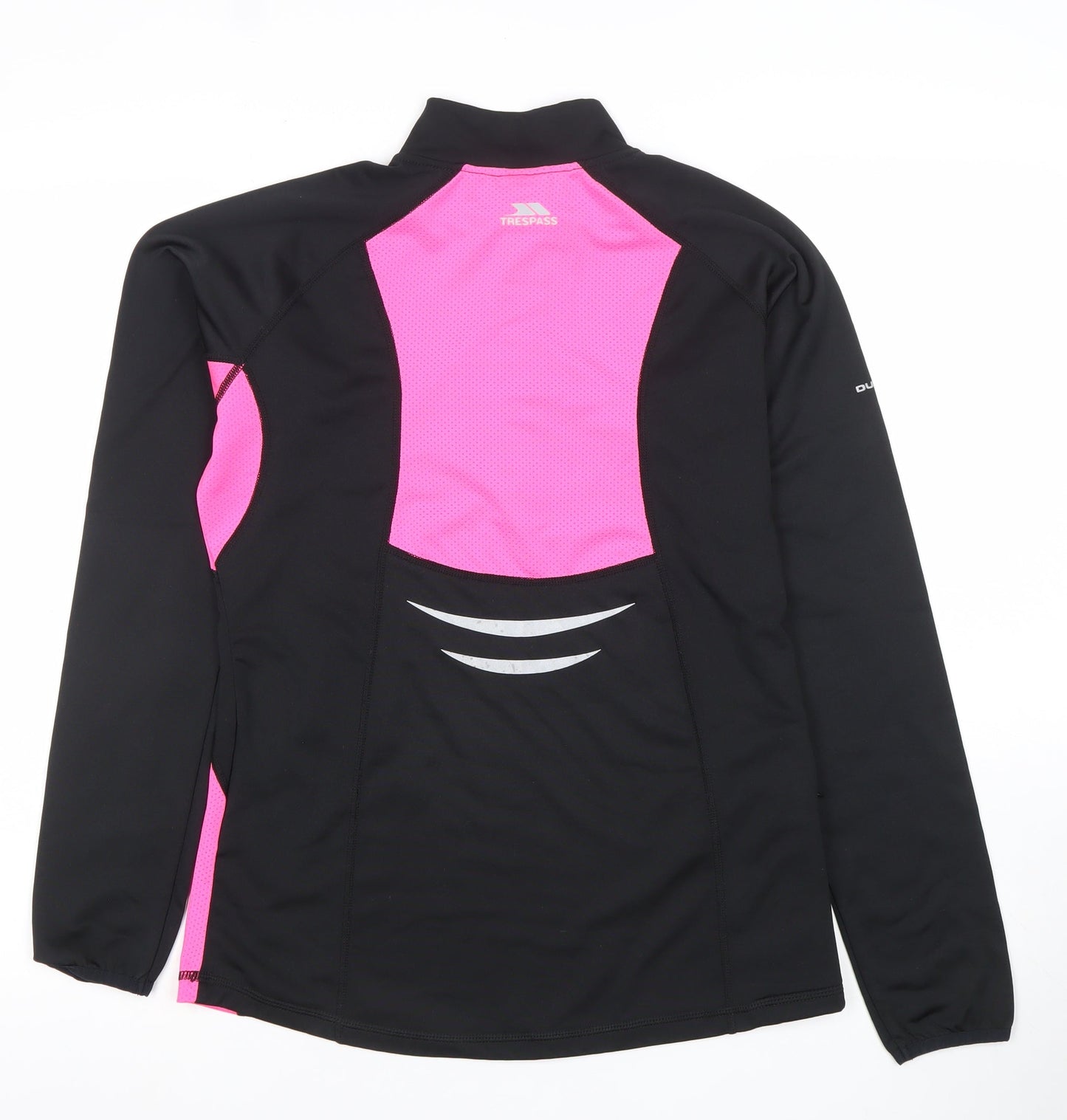 Trespass Womens Black Pink 1/2 Zip Pullover Sweatshirt Size M
