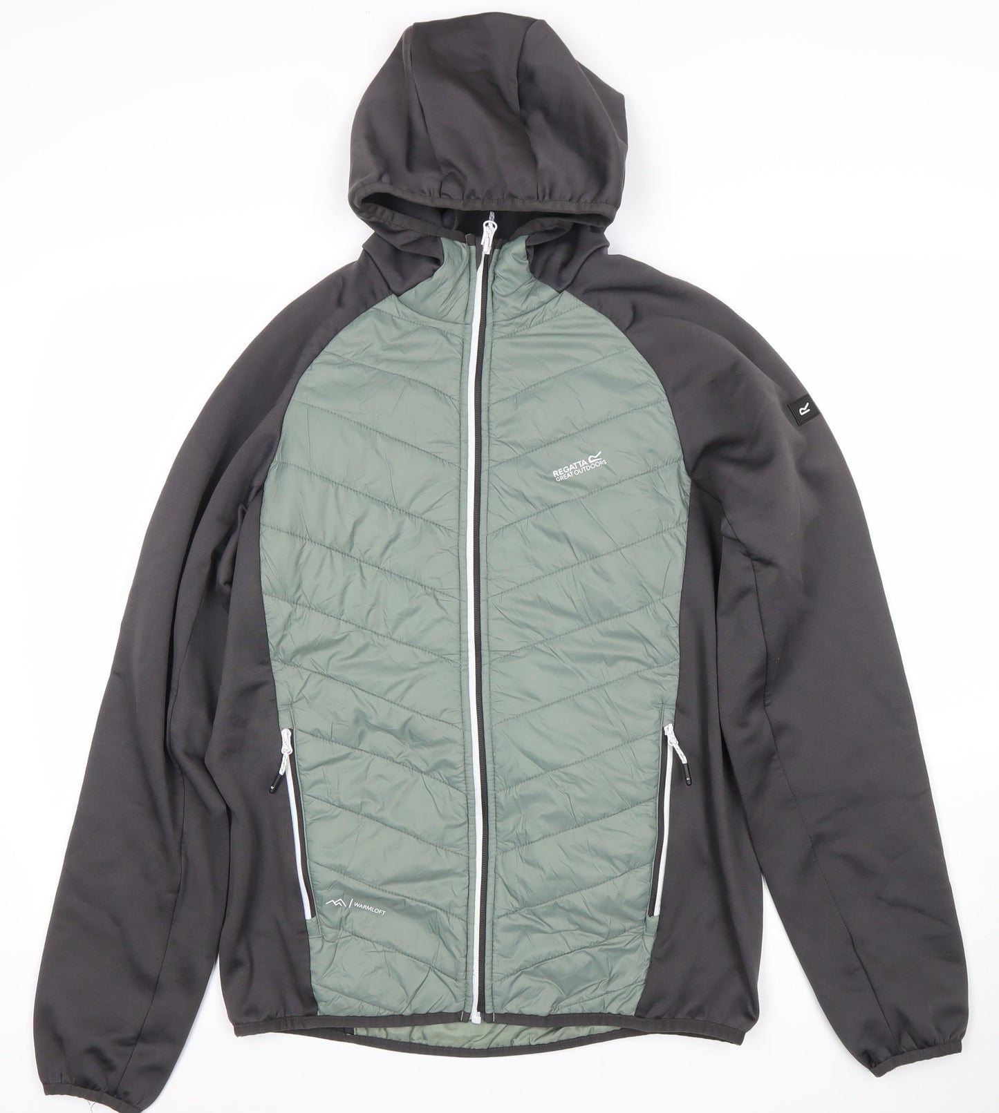 Regatta Men's Green & Black Hooded Softshell Jacket Size M Warmloft Outdoor